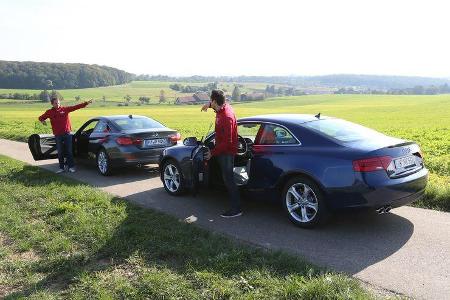 Audi A5 Coupé 2.0 TDI Quattro, BMW 420d, Seitenansicht