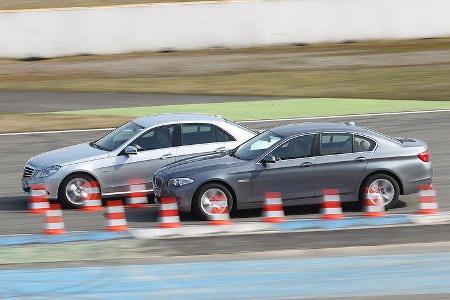 BMW 535i und Mercedes E 350 CGI im Sprint