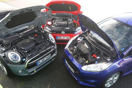 VW Polo GTI, Ford Fiesta ST, Mini Cooper S, Motor