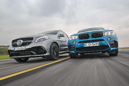 BMW X6M, Mercedes-AMG GLE 63 S, Frontansicht