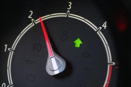 Auffällige Hochschaltanzeige im Fiesta Econetic.