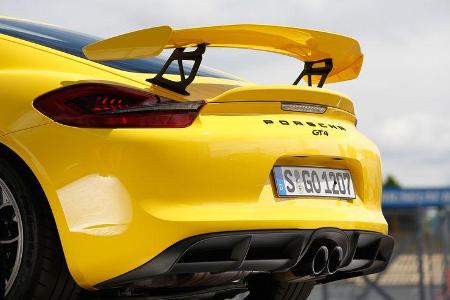 Porsche Cayman GT4, Heckflügel