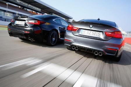 Lexus RC F, BMW M4 Performance, Heckansicht
