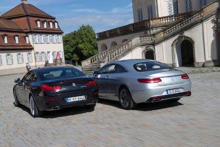 BMW 650i Coupé, Mercedes S 500 4Matic Coupé, Heckansicht