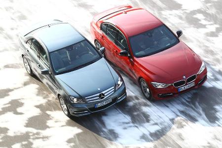 BMW 335i, Mercedes C 350