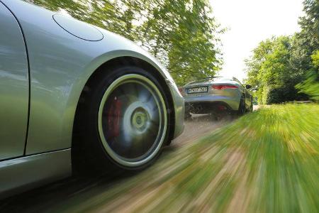 Jaguar F-Type 3.0 V6 Coupé, Porsche Cayman S, Ausfahrt