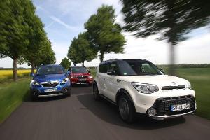 Kia Soul 1.6 GDI, Opel Mokka 1.4 Turbo, Skoda Yeti 1.4 TSI Green tec