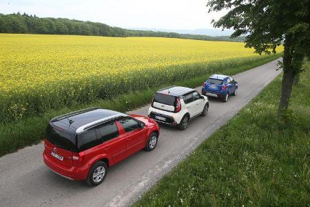 Kia Soul 1.6 GDI, Opel Mokka 1.4 Turbo, Skoda Yeti 1.4 TSI Green tec