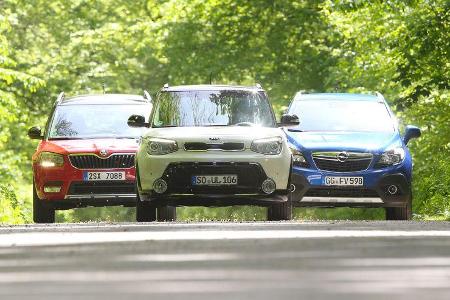 Kia Soul 1.6 GDI, Opel Mokka 1.4 Turbo, Skoda Yeti 1.4 TSI Green tec