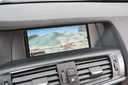 BMW X3 x-Drive 30d, Navigationsgerät, Bildschirm, Detail