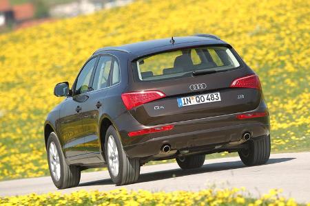 Audi Q5 3.0 TDI Quattro, Rückansicht, Wiese, Überlandfahrt