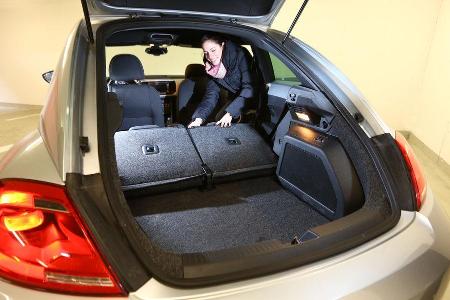 VW Beetle, Ladeflche, Rcksitz umklappen