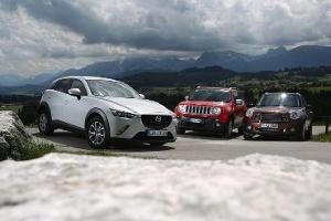 Jeep Renegade, Mazda CX-3, Mini Cooper Countryman
