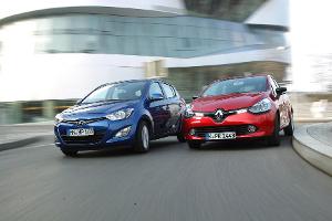 Hyundai i20 1.2, Renault Clio Tce 90, Frontansicht