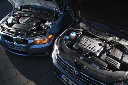 BMW 320d Touring, VW Passat 2.0 TDI Variant, Motoren