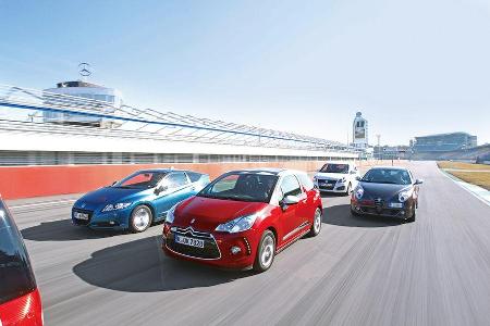 Alfa Romeo Mito 1.4 TB 16V Super, Citron DS3 THP 155 Sport Chic, Honda CR-Z Sport, Suzuki Swift 1.6 Sport, Front