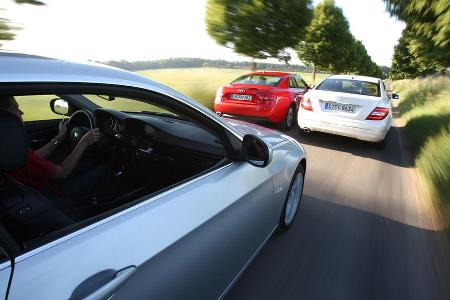 Audi A5 Coupe, BMW 325i Coupe, Mercedes C 250 Coupe