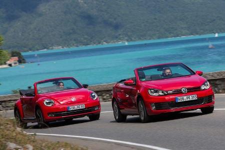 VW Beetle Cabrio, VW Golf Cabrio, Frontansicht