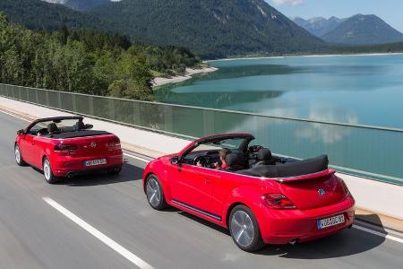 VW Beetle Cabrio, VW Golf Cabrio, Seitenansicht