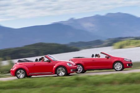 VW Beetle Cabrio, VW Golf Cabrio, Seitenansicht