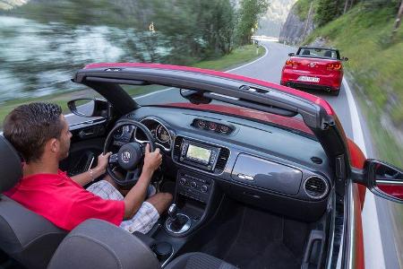 VW Beetle Cabrio, VW Golf Cabrio, Ausfahrt