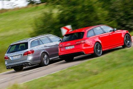 Audi RS6 Avant, Mercedes E 63 T AMG S 4Matic, Seitenansicht