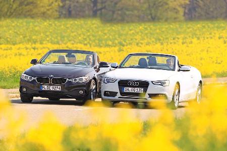 Audi A5 Cabrio, BMW Vierer Cabrio, Frontansicht