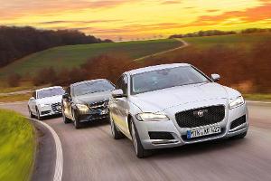 Mercedes CLS 400 4Matic, Audi A7 Sportback 3.0 TFSI Quattro, Jaguar XF 35t Prestige