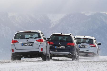 Opel Insignia Country Tourer 2.0 CDTI, Subaru Outback 2.0D, VW Passat Alltrack 2.0 TDI, Heck