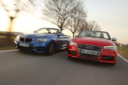 Audi S3 Cabrio, BMW M235i Cabrio, Frontansicht