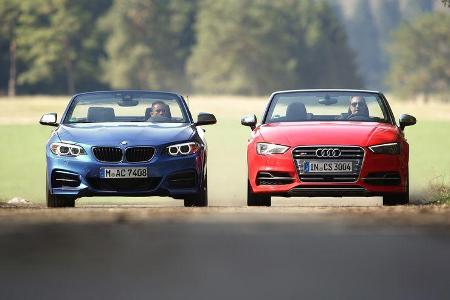 Audi S3 Cabrio, BMW M235i Cabrio, Frontansicht