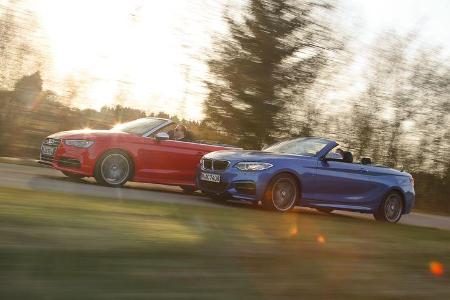 Audi S3 Cabrio, BMW M235i Cabrio, Seitenansicht