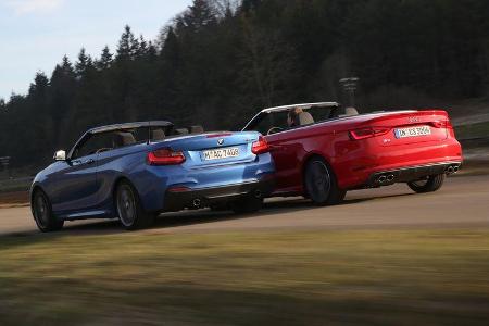 Audi S3 Cabrio, BMW M235i Cabrio, Heckansicht