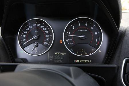 BMW M235i Cabrio, Rundinstrumente