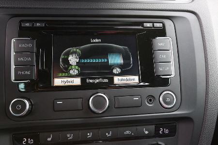 VW Jetta Hybrid, Monitor, Bordcomputer