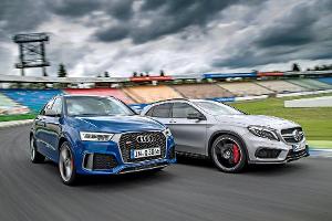 Audi RS Q3 Performance, Mercedes-AMG GLA 45 4Matic, Frontansicht