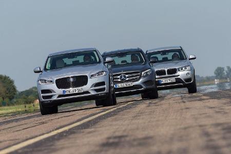 BMW-X3-Jaguar-F-Pace-Mercedes-GLC-Vergleichstest