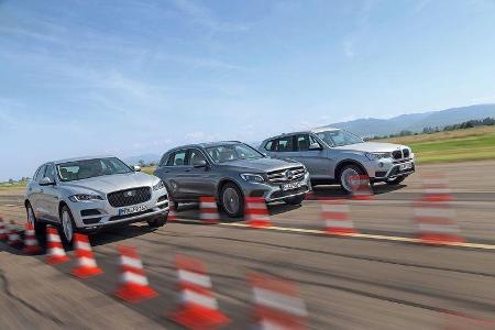 BMW-X3-Jaguar-F-Pace-Mercedes-GLC-Vergleichstest