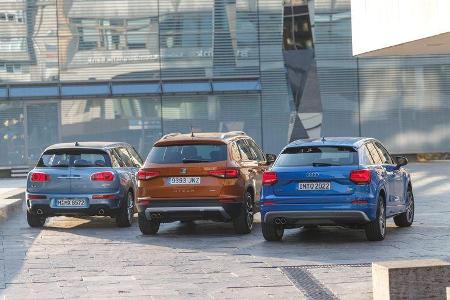 Audi Q2 2.0 TDI Quattro, Mini Clubman Cooper SD All4, Seat Ateca 2.0 TDI 4Drive