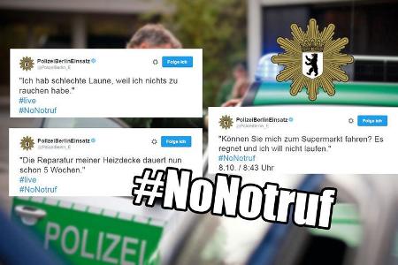 NoNotruf-Teaser, Polizei Berlin, Twitter-Aktion