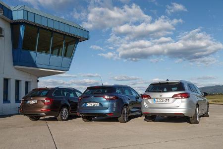 Opel Astra Sports Tourer 1.6 CDTI Ecoflex, Renault Mégane Grandtour dCi 130, Skoda Octavia Combi 2.0 TDI