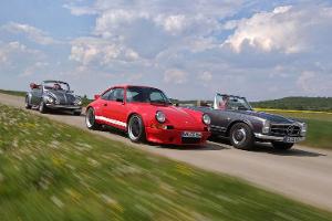 Mechatronik-Mercedes SL, Memminger-VW Käfer, K & F-Porsche 911