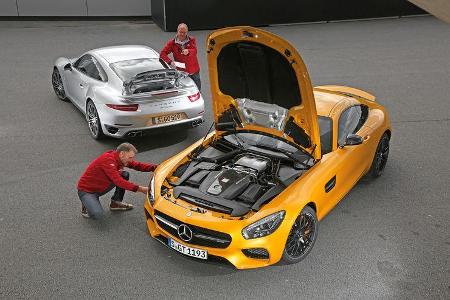 Mercedes-AMG GT S, Porsche 911 Turbo, Motor
