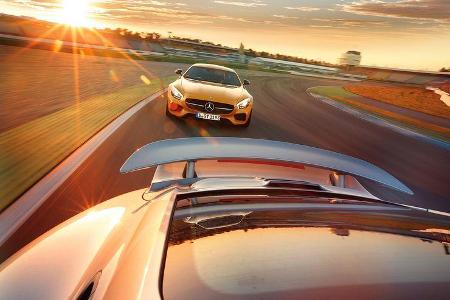 Mercedes-AMG GT S, Porsche 911 Turbo, Rennstrecke