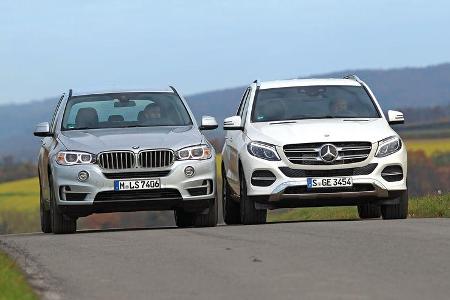 BMW X5 xDrive 40e, Mercedes GLE 500 e 4Matic