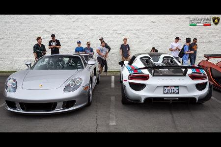 Porsche Carrera GT & 918 - 200 mph Supercarshow - Newport Beach - Juli 2016
