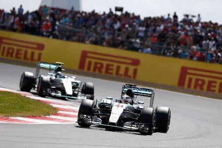 Lewis Hamilton - Nico Rosberg - Mercedes - GP England - Silverstone - Rennen - Sonntag - 5.7.2015