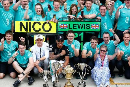 Lewis Hamilton - Nico Rosberg - Mercedes - GP England - Silverstone - Rennen - Sonntag - 5.7.2015
