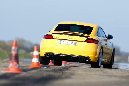 Audi TTS Coupé, Heckansicht, Slalom