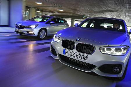 BMW 118d, Opel Astra 1.6 Biturbo CDTI, Frontansicht